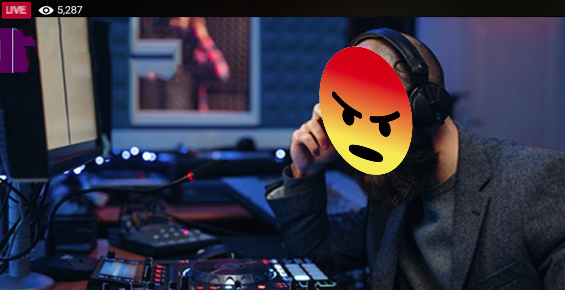 facebook live angry DJ