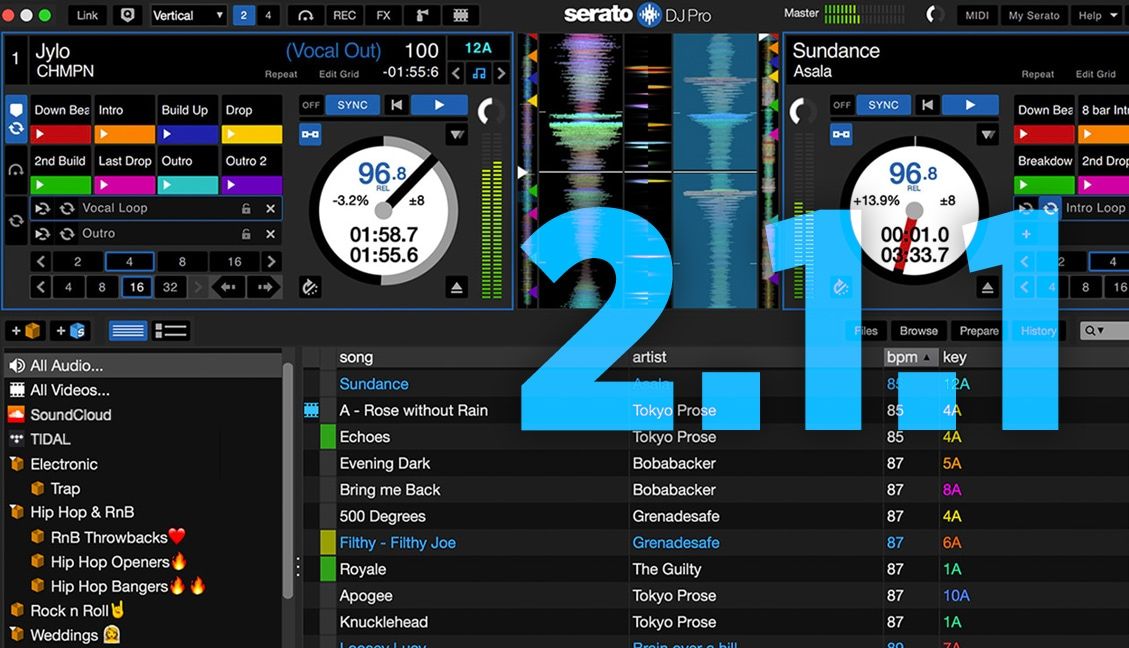 Serato DJ Pro 2.1.1 released